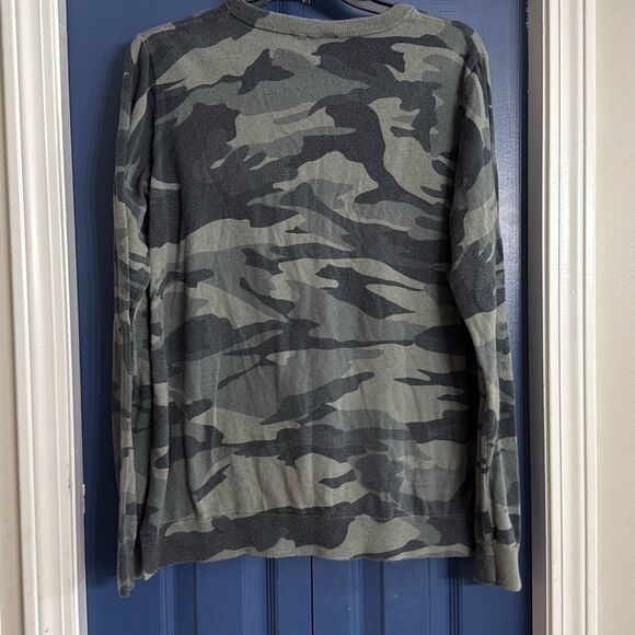 Splendid Light weight Camo Sweater Silk Blend Size M - Picture 5 of 5